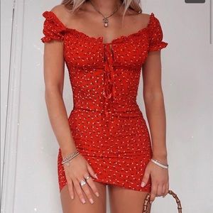 Red Floral Dress